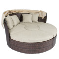 Rattan Outdoor Daybeds avec Canopy Sand Cushions